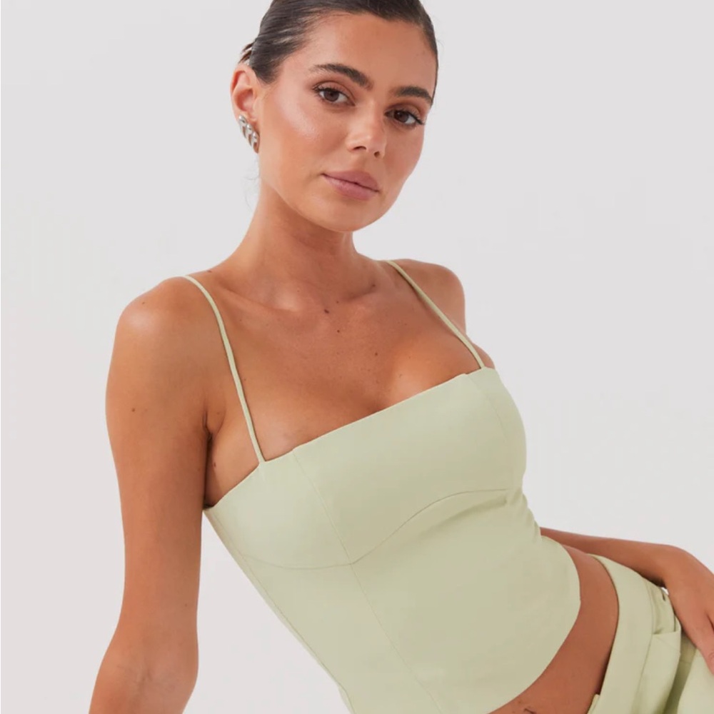 Peppermayo Exclusive - Eliana Crop Top - Green Zest